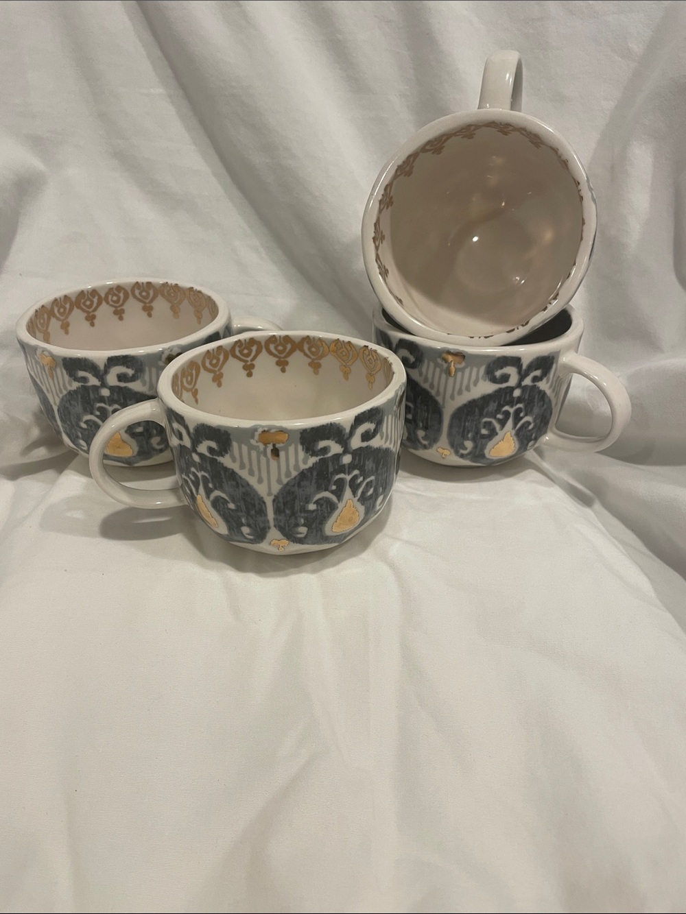 Set of 4 Anthropologie Tanja Mugs